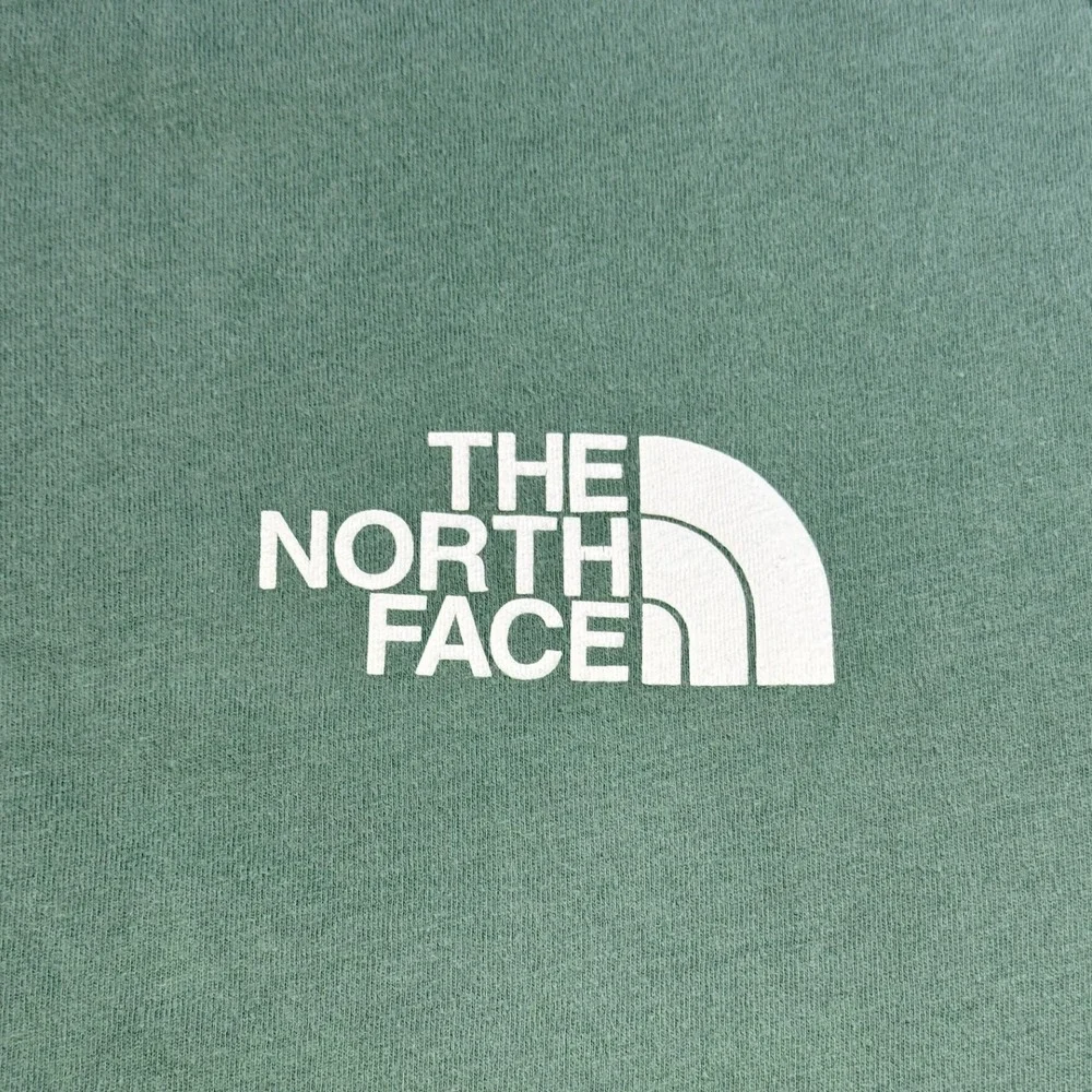 The North Face Mens Long Sleeve Graphic Logo Tee XL Green Cotton Outdoor